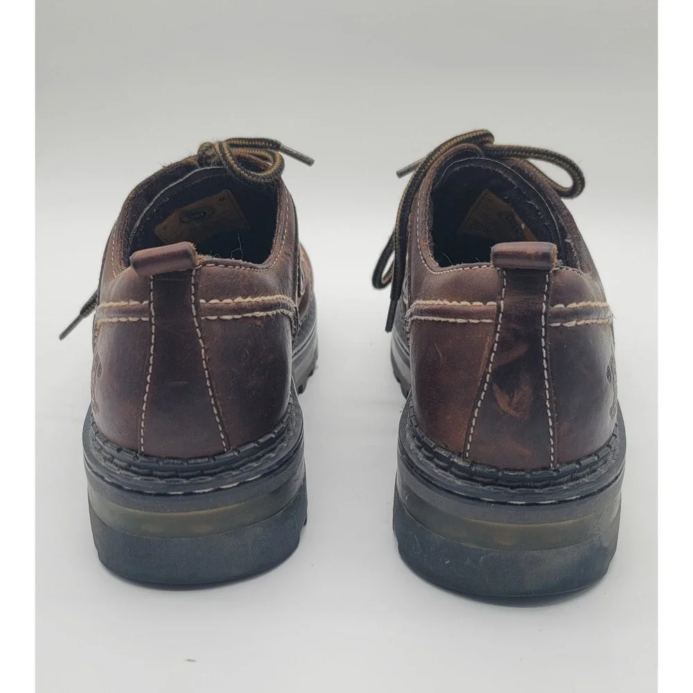 CAT Tracks Caterpillar Leather Oxford Shoes Brown Lug Sole Y2K Mens 10
